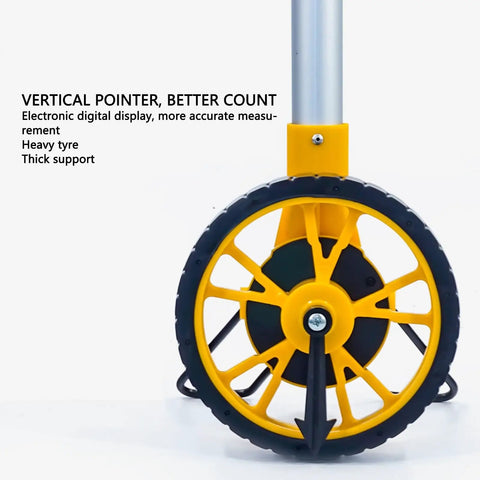 Smooth Roll Digital Measuring Wheel With Zero Hassle Readout Quick Switchable Foot Or Meter Units For Straight Shot Accuracy On Any Construction Site Or Backyard Tally