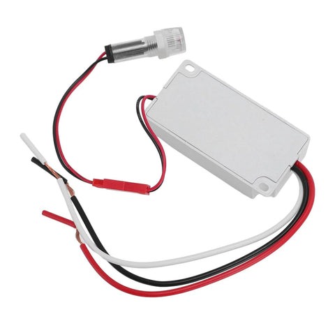 Outdoor Dusk To Dawn Photocell Light Switch With Auto On Off Sensor IP33 Weatherproof, wires visible for installation, 12-24V compatible