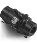 Three Quarter Inch Double D Steering Shaft Universal Joint Built Tough With Powder Coated Black Finish on white background