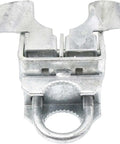Chain Link Fence Butterfly Gate Latch 1 3/8" x 2" (1 7/8" OD) in silver with two butterfly wings open for easy access.