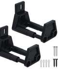 RV Sliding Door Guide Kit, Barn Door Floor Guide And Adjustable Wall Mount Sliding Door Guide With Screws, Black 2-Pack