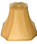 Antique Gold Octagonal Royal Bell Lamp Shade for Floor and Table Lamps 6.3x6.3 Top 13x13 Bottom 10.8 Inch Tall Spider Fitter