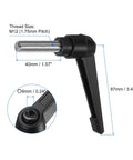 4 Pack Clamping Lever Handles M12 X 40Mm With 304 Stainless Steel Threaded Male Studs Adjustable Locking Quick Release Ratchet