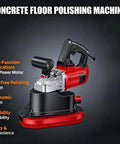 Pro Grade Concrete Floor Polisher Belt Sander Ground Grinder 5580W Motor showcased with ergonomic design for dust-free polishing.