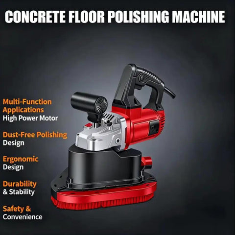 Pro Grade Concrete Floor Polisher Belt Sander Ground Grinder 5580W Motor showcased with ergonomic design for dust-free polishing.