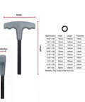 Cool Star Shaped T Handle Hex Key Tool Set For Metric And Imperial Sizes Perfect For Vehicle Maintenance Or DIY House Repairs With Strong Grip To Loosen Tight Fasteners Easily Without Breaking A Sweat. Gray T-handle hex key with size chart