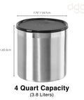 Stainless Steel Jumbo Grease Container With Removable Strainer And Snug Lid For Fryer Oil Bacon Drippings Lard And Ghee Large 1 Gallon Capacity