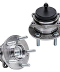 Rear Wheel Bearing And Hub Assembly 2 Pack For Hyundai Santa Fe Santa Fe Sport Santa Fe XL Veracruz Sorento 5 Lug FWD ABS Compatible 2007 To 2020 Direct Fit OEM Grade Quality Long Lasting Great For DIYers And Pros