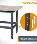 Heavy Duty Router Table Workbench Built Tough As Nails With 400 Pound Load Capacity And Adjustable Leveling Feet for height adjustable feature.
