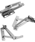 Heavy-Duty 80-Degree Lift Up Cabinet Hinges For Cabinets And Folding Sofa Beds Stainless Steel Left And Right Plated Finish Hinge Set