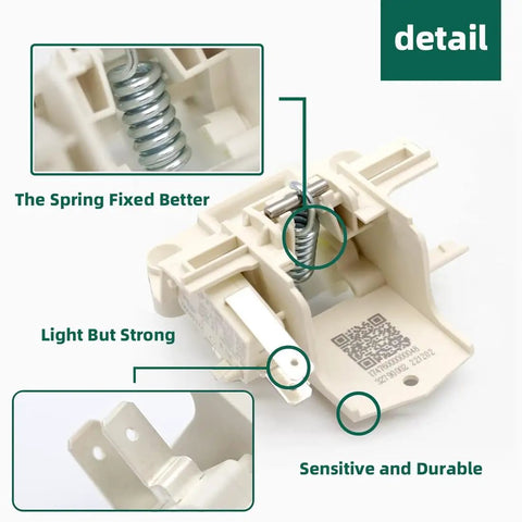 Dishwasher Door Switch Latch Lock OEM Replacement Part No Fuss DD81-02132A DD81-01629A with spring detail
