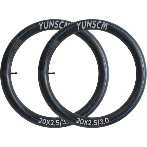 Two Pack Beefy 20x3 E-Bike Inner Tubes For Fat Tires 64/76-406 AV32mm Schrader Valve Fits 20x2.5 2.6 2.8 3.0 E-Bike Wheels