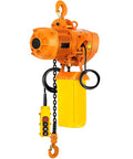 Heavy Duty 1 Ton Chain Hoist, Single Phase Electric Motor With Double G80 Mount Chain And Pendant Control, 10 ft, remote control.