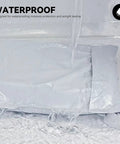 14.5 By 19 Inch White Poly Mailers Pack Of 5 For Shipping Documents Books Magazines And Clothing Durable Tear Resistant Bags being tested for waterproof qualities in water