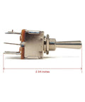 Side view of PTO Switch For Scag Hydraulic Walk Behind Mowers 36 Inch 48 Inch 52 Inch Two Position Six Terminal One Half Inch Stem