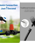 Quick connect feature of Easy Setup Quick Connect Micro Misting Kit for Garden Irrigation