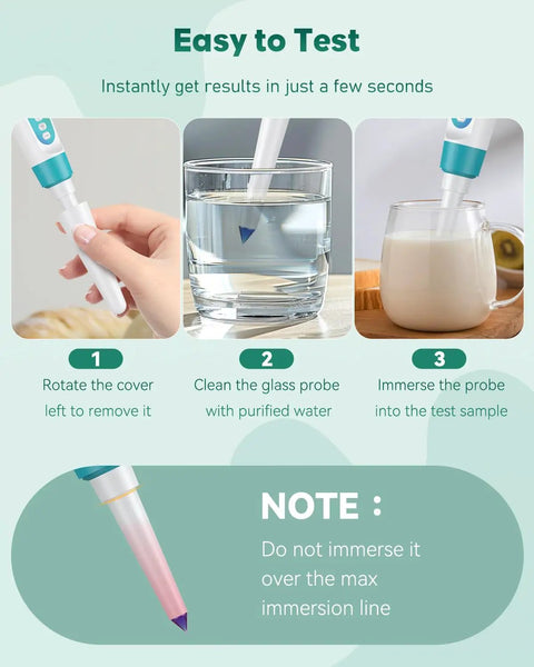 Steps for using Digital PH Meter For Food With Dual Sensors And Fast Response High Precision PH And Temperature Tester