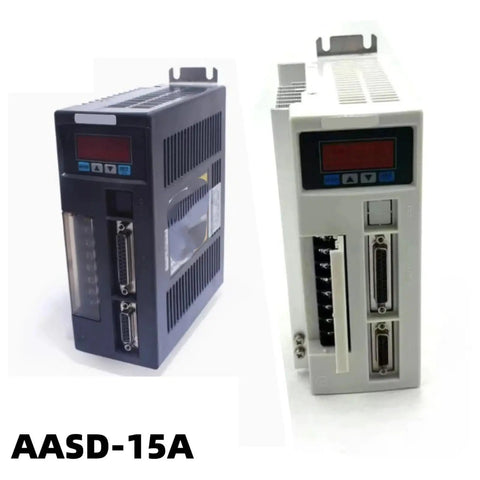 Front view of AASD-15A driver paired with High Torque 3000RPM AC Servo Motor 1.91 Nm With Encoder, Single Phase