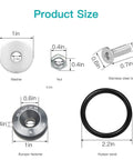 Product size details of Quick Release Bumper Kit for Front and Rear Bumpers, including fasteners, washer, nut, and O-ring.