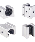 4 Pack SBR16UU Linear Ball Bearing Slides 16mm Open Block Aluminum Linear Bearing with chrome finish for CNC router
