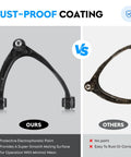 Comparison of rust-proof coated control arm vs uncoated control arm in the 10Pc Front Upper Control Arm Set With Ball Joints For Chevy.