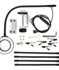 Helping Hands Soldering Station With 3X LED Magnifying Lamp Flexible Arm Third Hand For PCB Repair set components displayed