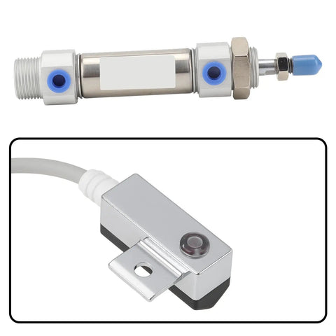 Pneumatic Reed Auto Switch Replacement D A54 Compatible With SMC Pneumatic Cylinders Tie Rod Mount Two Wire Lead 0.5 m on metal sensor