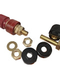 Heavy Duty 5 16 Inch Stud Battery Terminal Posts Red And Black Pair Pure Copper Power Connectors With Dual Nut Tightening Setup