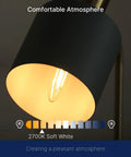 Lit 100W Equivalent LED Candelabra Bulb, 800 Lumens Dimmable, 2700K Soft White illuminating lamp interior.