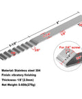4 Pack Corrugated Hook Column Anchors For Masonry Walls To I-Beam Columns, 13-1/8 In Long By 1-1/4 In Wide, Made Of 304 Stainless Steel, With 3/4 In Hook Opening (ID), product details, dimensions, and uses shown.