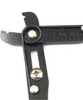 Close-up view of metal 5 Inch Wire Stripper And Cutter With Self Opening Cushioned Grip Handles For 8 To 30 Gauge Wire Adjustable Stopper