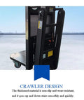 Ultimate Motorized Stair Climbing Cart With Foldable Handle And No Slip Wheels, featuring non-slip crawler design for easy stair navigation.