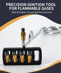 Heavy Duty Torch Flint Spark Igniter Kit With 10 Flint Consumables for welding cutting brazing, close-up of igniter and flints