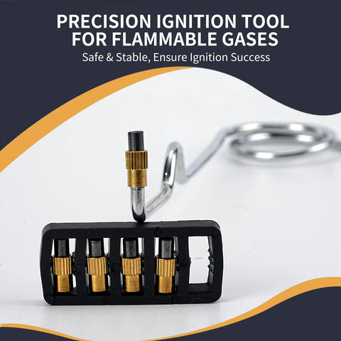 Heavy Duty Torch Flint Spark Igniter Kit With 10 Flint Consumables for welding cutting brazing, close-up of igniter and flints
