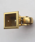 Heavy Duty Solid Brass Swivel Caster Wheels With Silent Rolling Square Cup Base Antique Vintage Furniture Casters For Sofa Piano Chair Replacement Smooth As Silk Rock Hard Reliable Quick Attach square cup base close-up