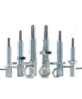 Industrial Grade Galvanized Carbon Steel Indexing Plunger L Shaped Locking Bolt With Spring Pin And Nut M12mm collection of sizes