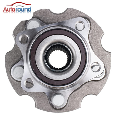 Front view of Rear Wheel Bearing And Hub Assembly For Toyota RAV4 2006 2018 And Lexus NX 2015 2021 AWD 5 Lug ABS