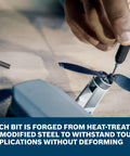 Using Two-In-One 42-Piece Extra Hard Precision And Standard Screwdriver Bit Set With Two Magnetic Handles on drone repair.