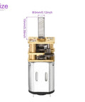 6V Micro DC Gearbox Motor With 50 RPM Output And 1 To 298 Reduction 3mm Shaft 10mm Output Shaft Length Metal Case For RC Cars Robots DIY Projects And Tiny Automation Toys