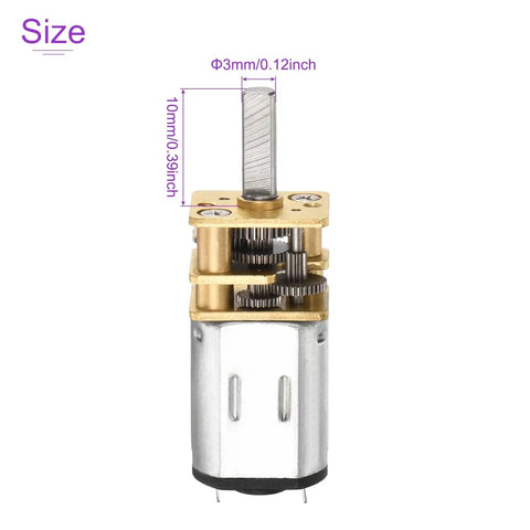 6V Micro DC Gearbox Motor With 50 RPM Output And 1 To 298 Reduction 3mm Shaft 10mm Output Shaft Length Metal Case For RC Cars Robots DIY Projects And Tiny Automation Toys