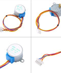 12V Gear Motor With Encoder For Precise Speed Reduction And 28BYJ-48 Mini Stepper Motor Replacement with wires and connector