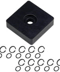 Three Eighths Inch Impact Wrench Retaining Ring Kit With O Ring And Anvil Install Tool Ten Sets Compatible With Milwaukee And Other Three Eighths Inch Pneumatic Electric Wrenches Carbon Steel Retainers And Rubber O Rings shown with components including retaining rings, O-rings, and anvil install tool.