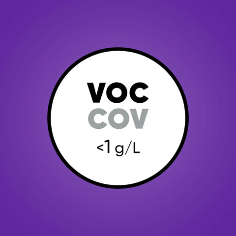 VOC icon representing low emission of 1 Quart Vinyl Tile Adhesive With SBR Latex Solvent Free Quick Dry Time And Strong Grab