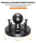 Heavy Duty Drill Base Tablet Mount Built Like A Tank Truck Dashboard Holder with 25mm ball point spare part and screws.