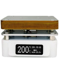 Electric Soldering Hot Plate 55mm X 55mm Plate, 25V 95W OLED Mini Preheat Soldering Station with OLED display, front view
