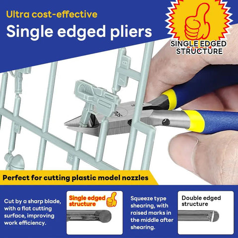 Hands using Pro Grade Ultra Thin 4.7 Inch Nipper With Single Edge Blade And Blade Case For Gundam plastic model repair