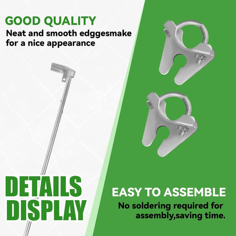 Details of 36 Inch Chain Link Drop Rod Gate Latch For Double Gates Pull Style Fence Gate Lock For 1 3 Eighths Inch Frame