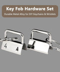 Premium 1 Inch Key Fob Hardware 10 Pack With Tough Keychain Rings And Secure Wristlet Ends For DIY Crafts, durable metal clips.