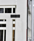 2 Pack Flexible Rubber Draw Latches For Boat Compartments And Cargo Boxes installed on white metal structure