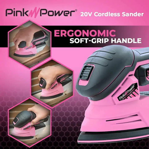 Beast Cordless 20V Detail Sander For Woodworking, Mini Palm Handheld Sander For Wood Furniture, ergonomic design in use